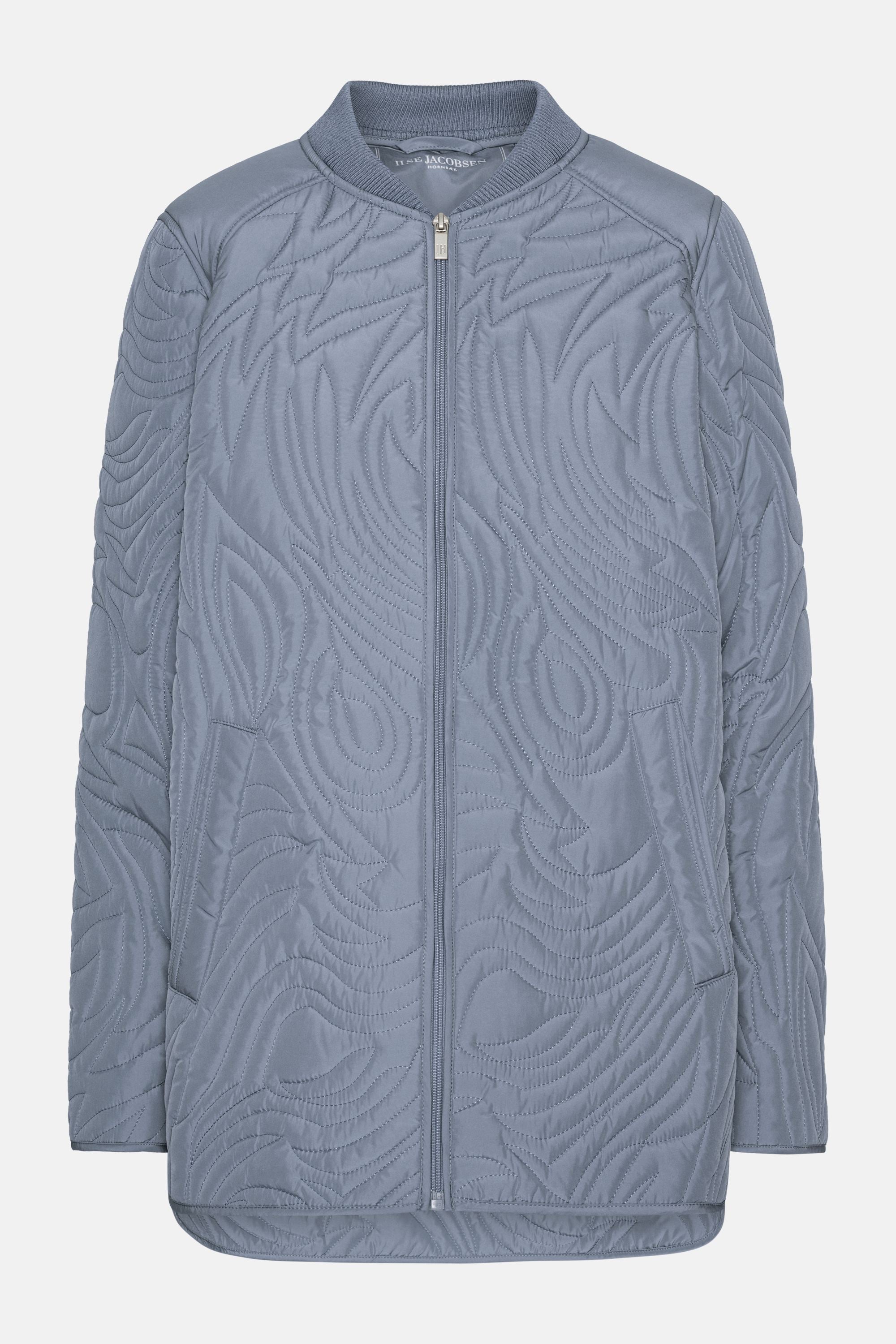 Short Quilt Jacket - Grey Blue